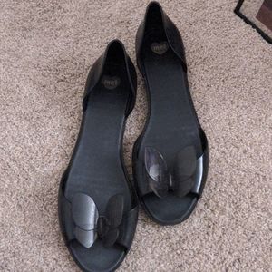 Black Butterfly Mel D'Orsay Flats